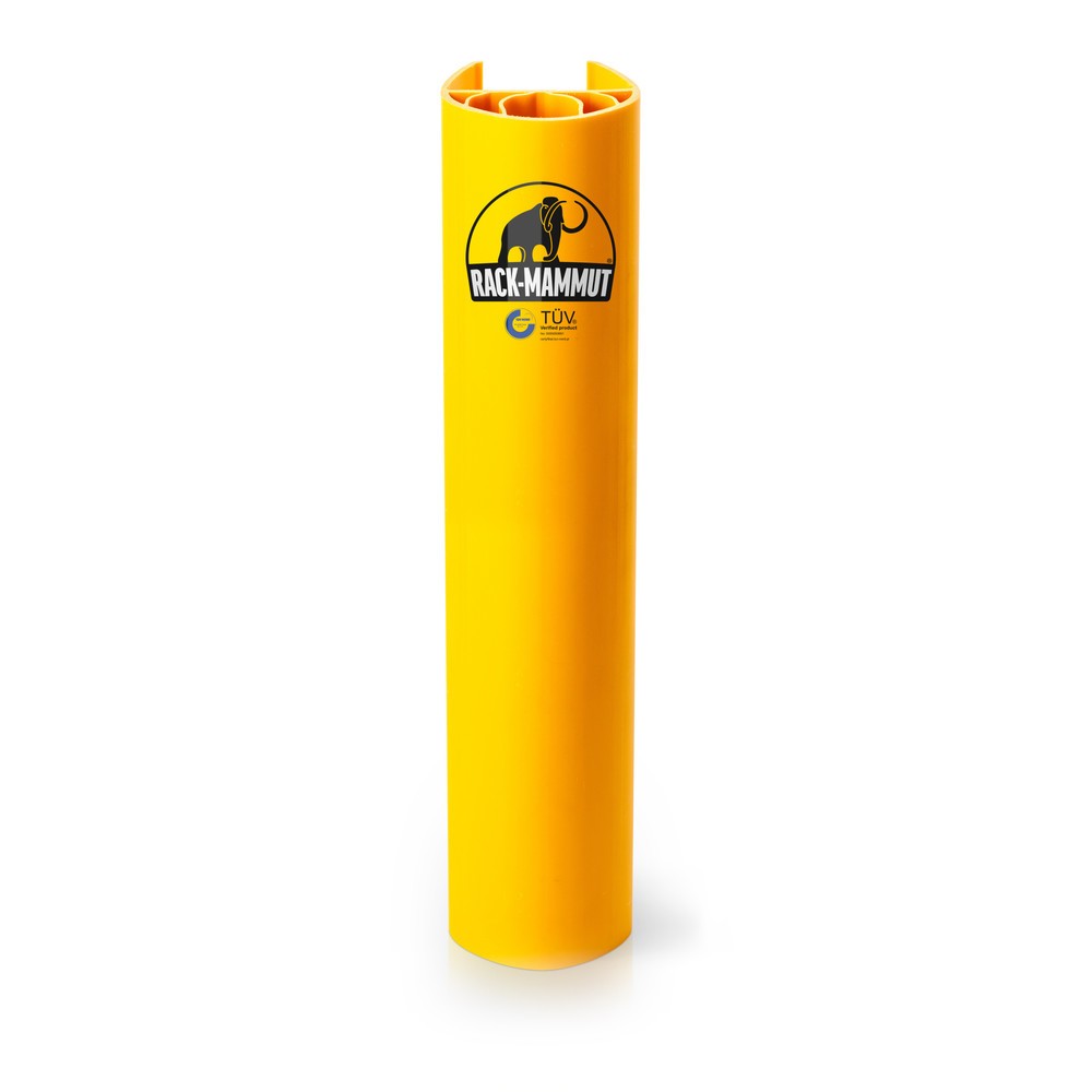 Número de imagen del producto 1: A.M.P.E.R.E. Protección anticolisión para estanterías Rack Mammut® de plástico, amarillo tráfico, modelo S, dimensiones interiores 600 mm alto x 70-89 mm ancho