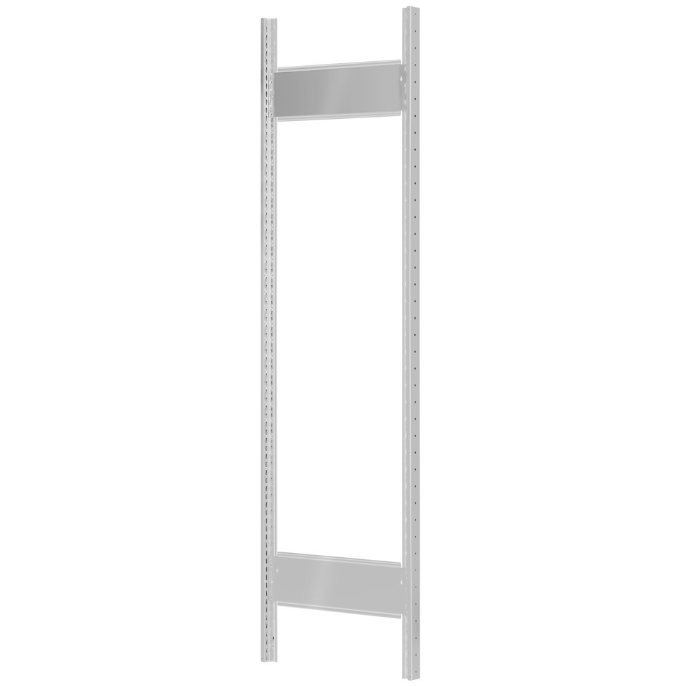 Imagen del producto: Bastidor con perfil en T MULTIplus para estantería de cargas pequeñas SCHULTE, gris claro, premontado, 2 limitadores de fondo, H x L 2.000 x 400 mm