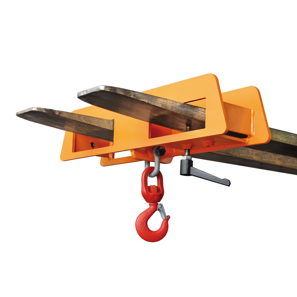 Bauer® Gancho de carga para carretilla elevadora, naranja, CC 1.500 kg