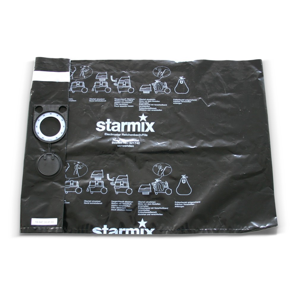 Bolsas de vaciado y evacuación para aspiradoras industriales starmix iPulse, clase de polvo M + H, 5 ud/caja