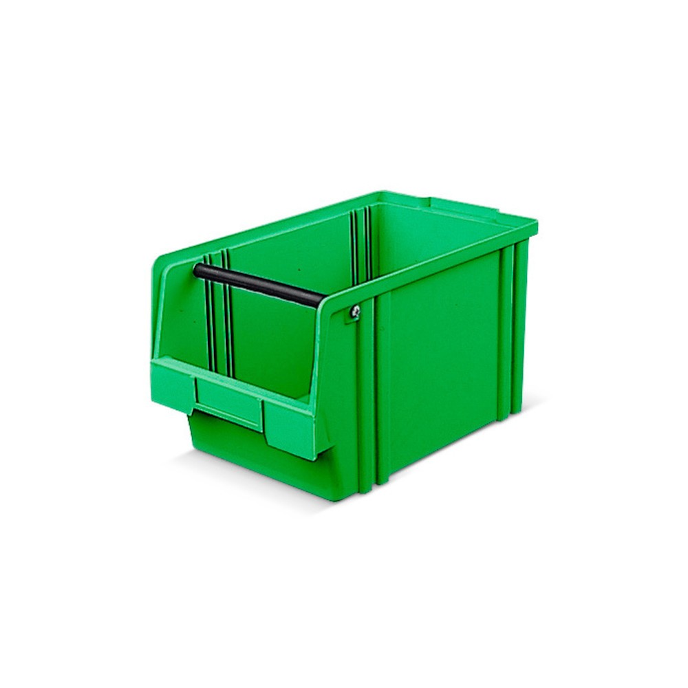 Cajas de almacenaje de poliestireno, H x A x F 200 x 200 x 350 mm, verde