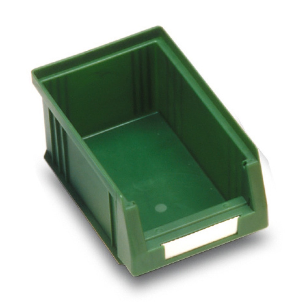 Cajas de almacenaje de polipropileno, H x A x F 75 x 105 x 164 mm, verde