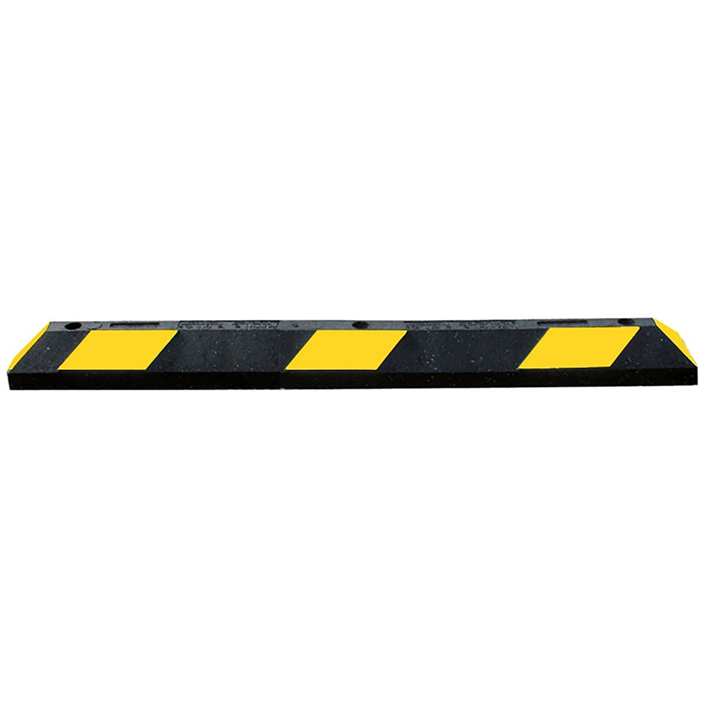 Calzo Justrite® Park-It®, goma reciclada, anchura 1.800 mm, negro/amarillo