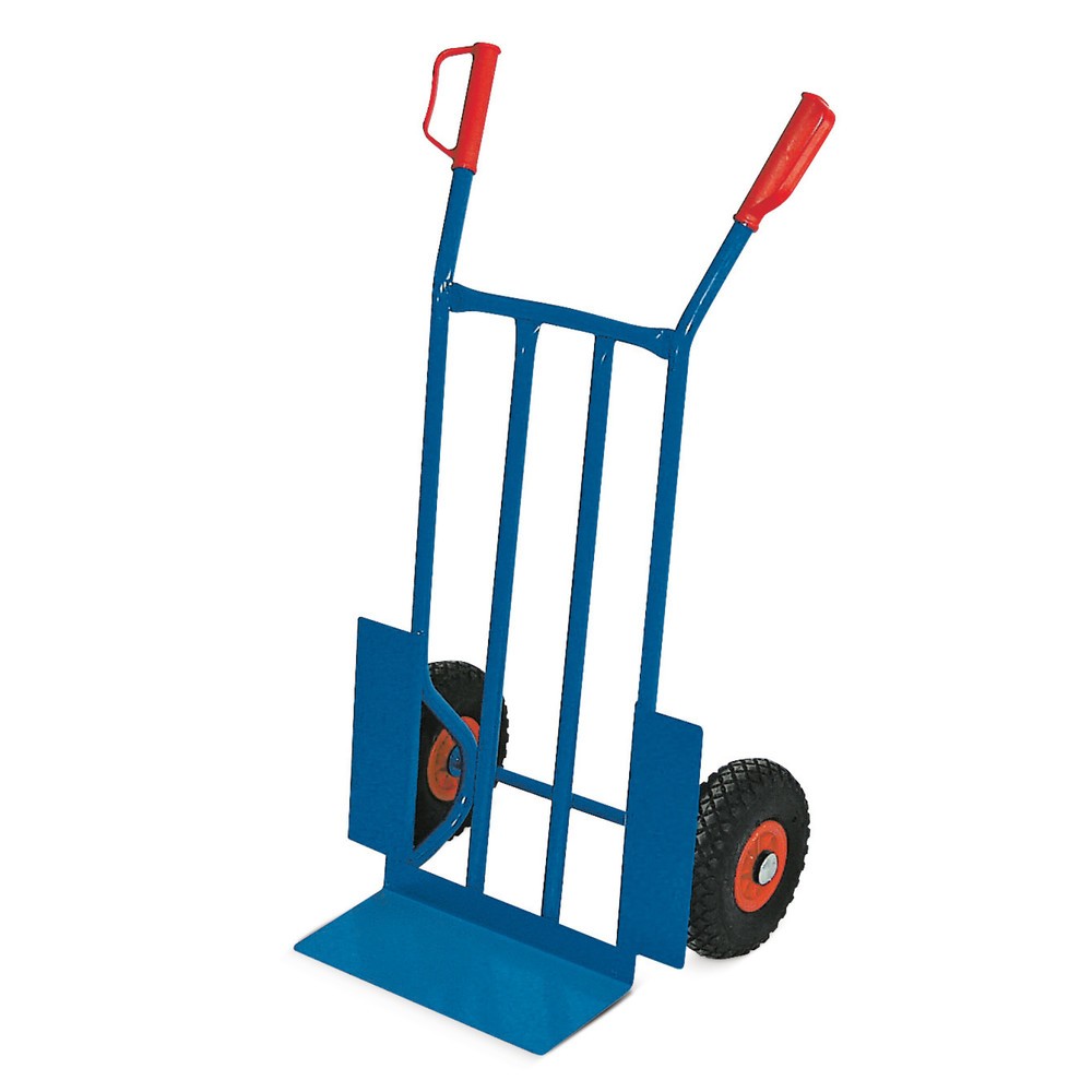 Carretilla portasacos BASIC, capacidad de carga 250 kg, frontal de pala An x F 400 x 180 mm, acero