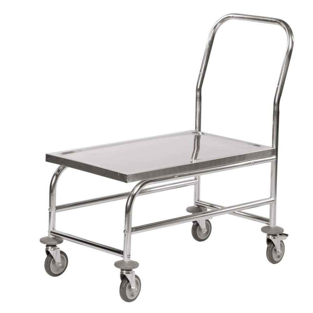 carro de transporte plataforma de acero inoxidable, H x An x F 925 x 490 x 850 mm