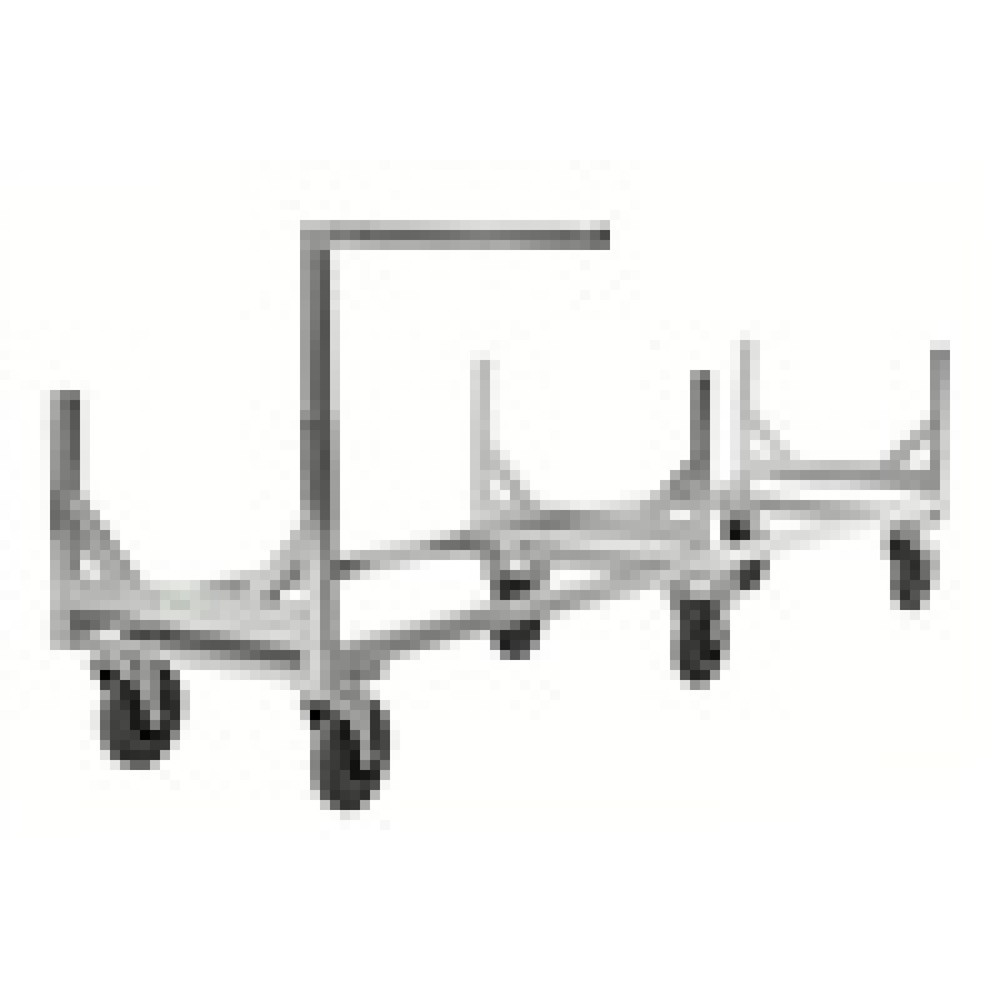 Carro para transportar materiales largos, galvanizado, capacidad de carga: 800 kg, Al x An x P: 700 x 608 x 2.800 mm