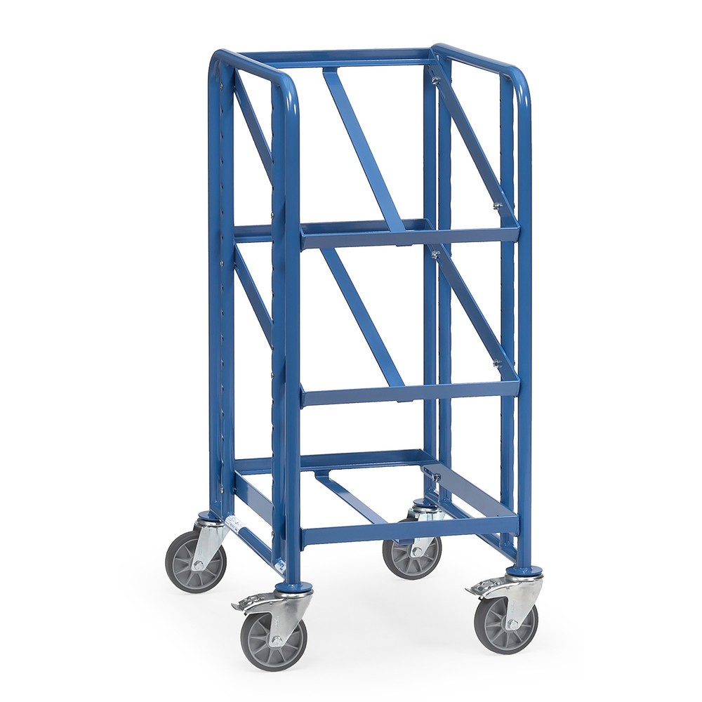 carro|plataforma de suelo Eurobox fetra®, bastidor|chasis abierto, capacidad de carga 250 kg, 3 pisos à 410 x 610 mm