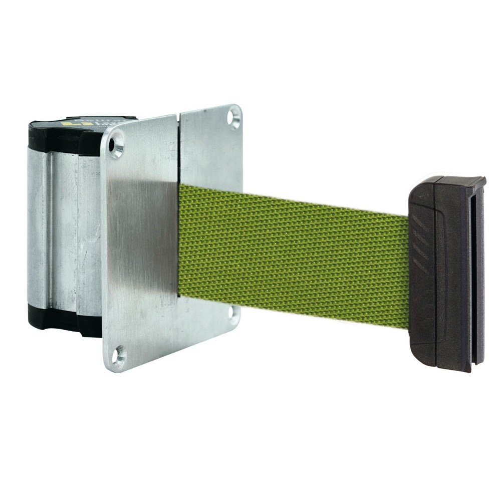 Cinta de pared para acordonar L con pieza terminal magnética, longitud 3,7 m, oliva