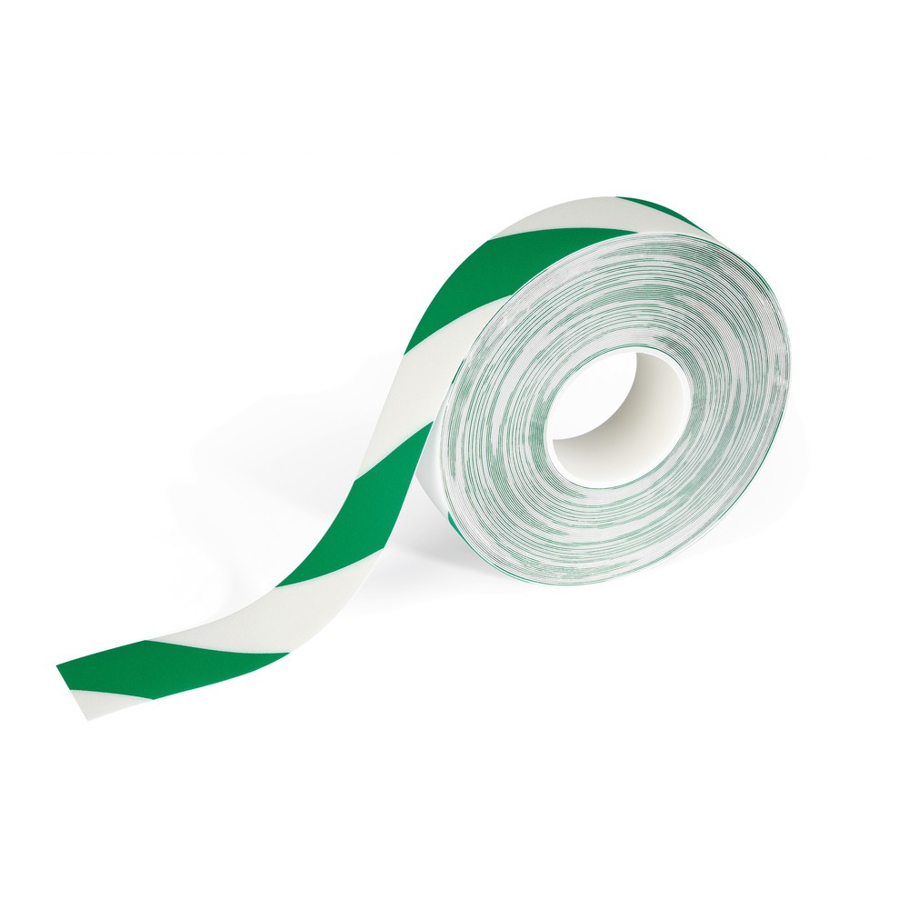 cinta de señalización del suelo DURALINE® 50/07 DURALINE, verde/blanco