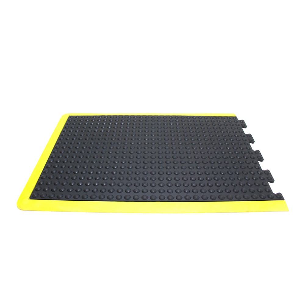 COBA Alfombrilla antifatiga Bubblemat Safety, extremo, An x Fo 900 x 1.200 mm, negra/amarilla