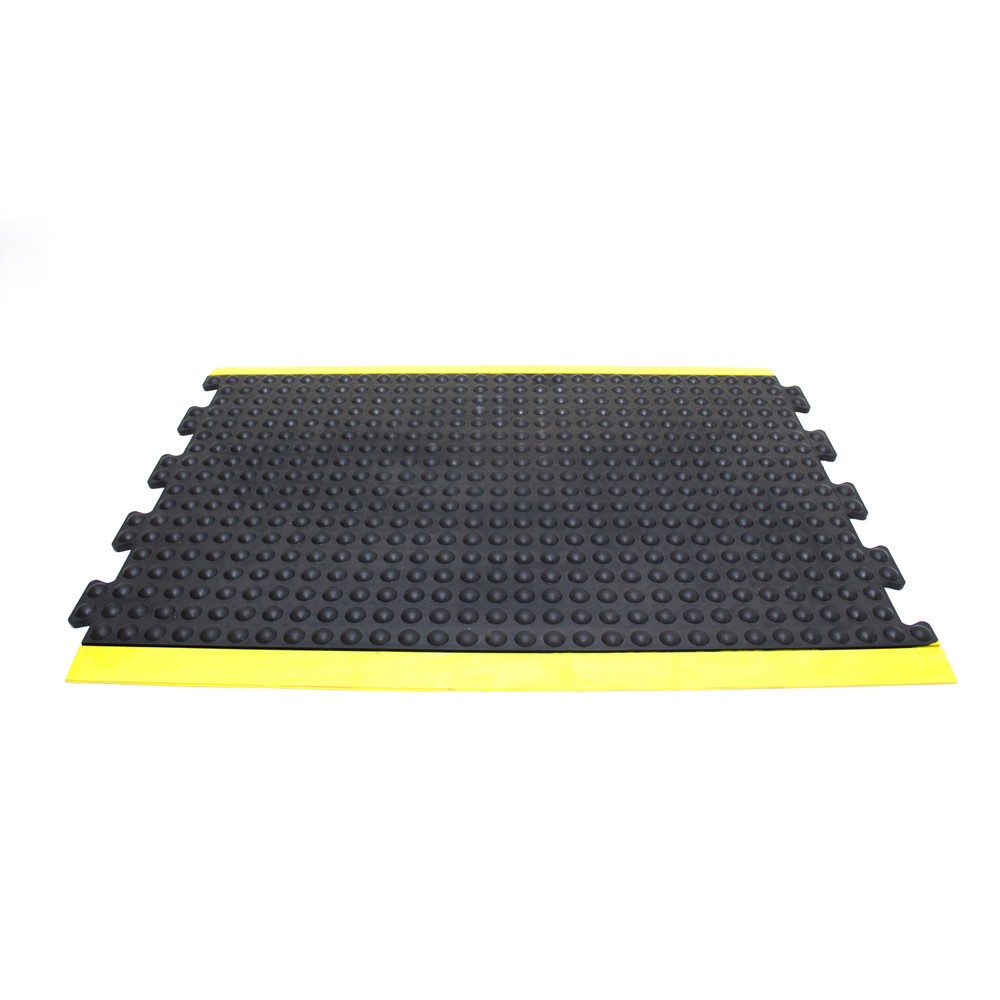 COBA Alfombrilla antifatiga Bubblemat Safety, pieza intermedia, An x Fo 600 x 900 mm, negra/amarilla