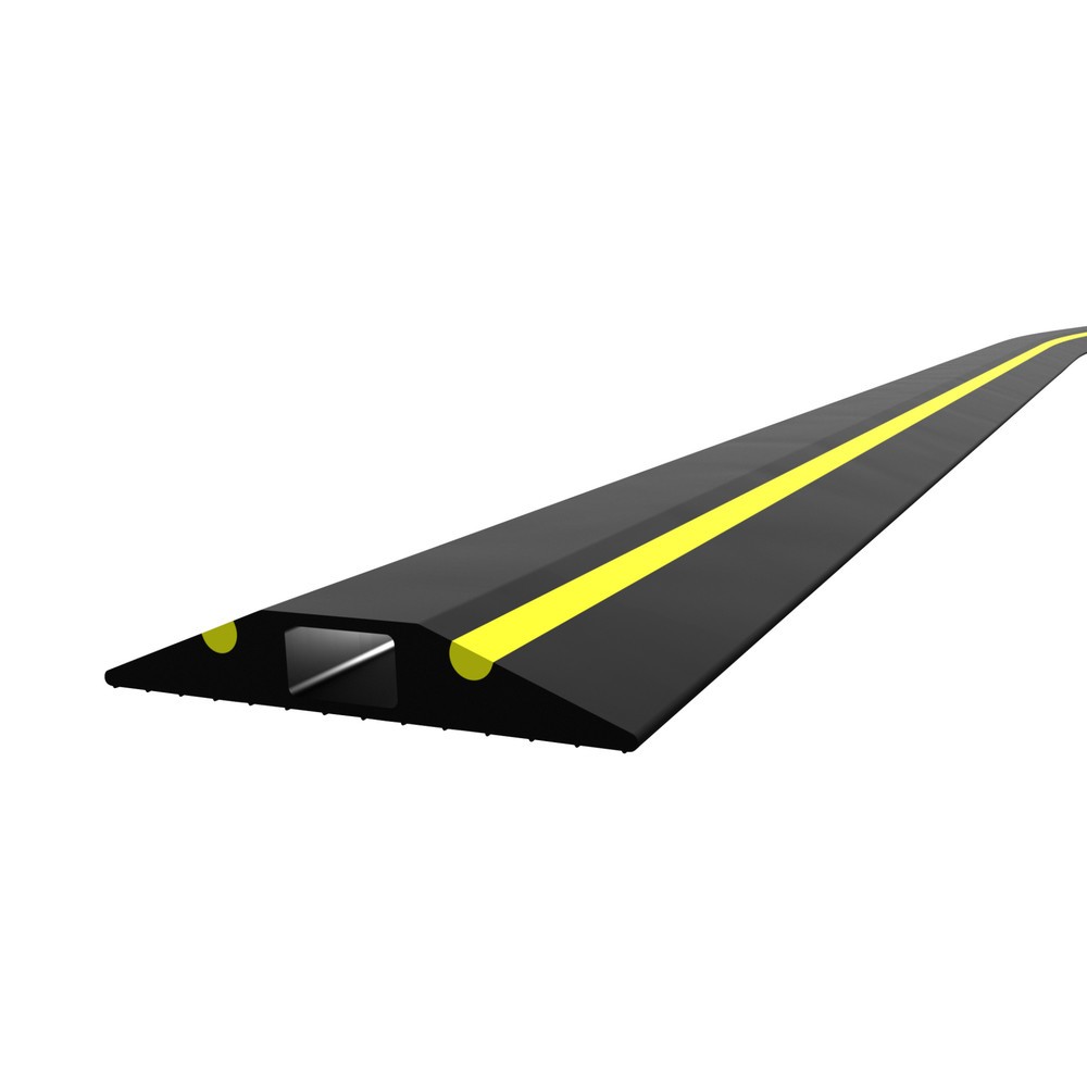 COBA Salvacables de PVC, H x A 11 x 3.000 mm, negro/amarillo