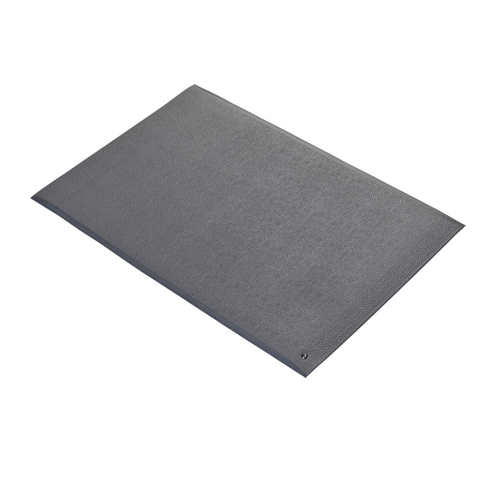 COBA Set de alfombrilla antifatiga de PVC, An x P: 600 x 900 mm, gris