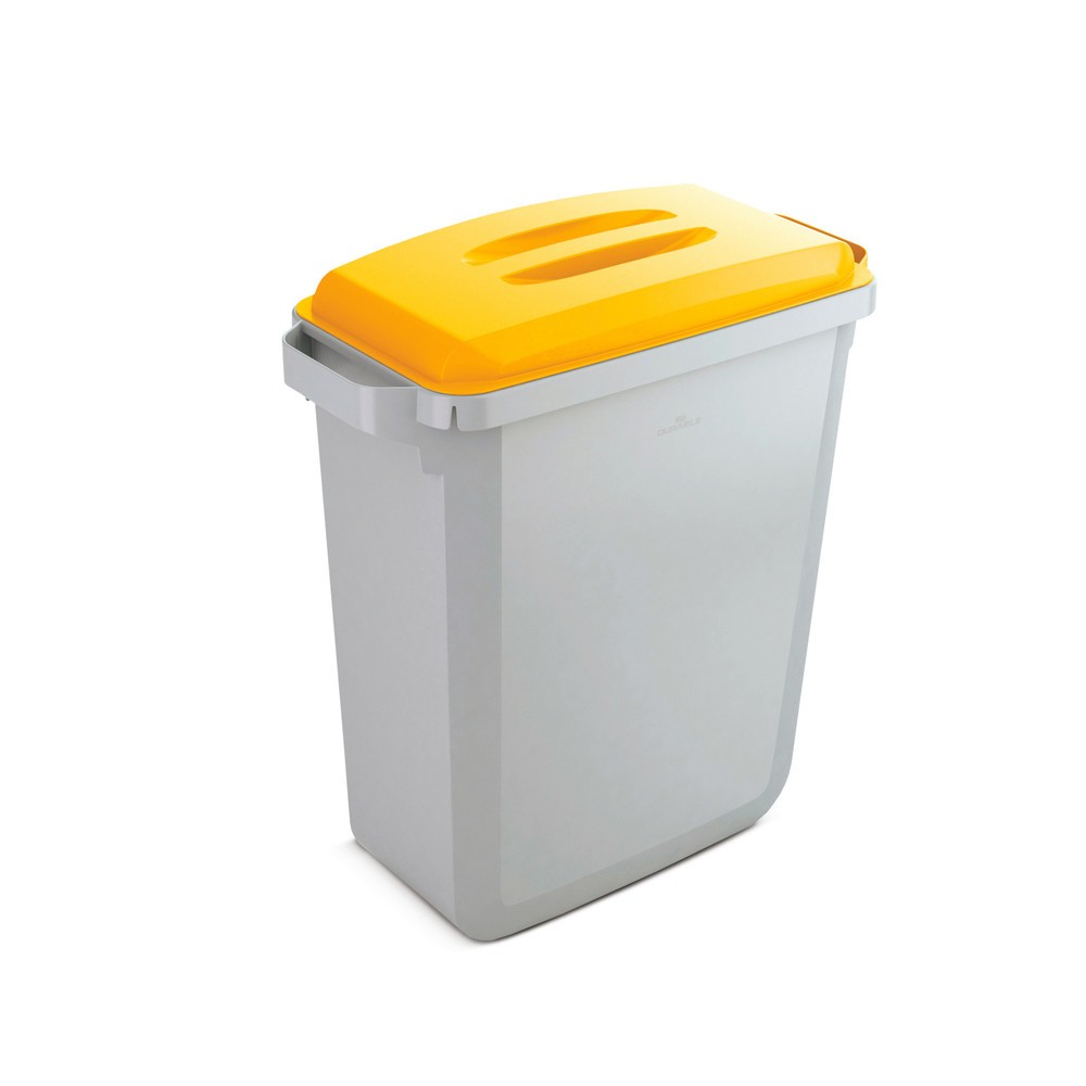 Contenedor de residuos y de reciclaje DURABIN 60 litros, PP, gris/amarillo