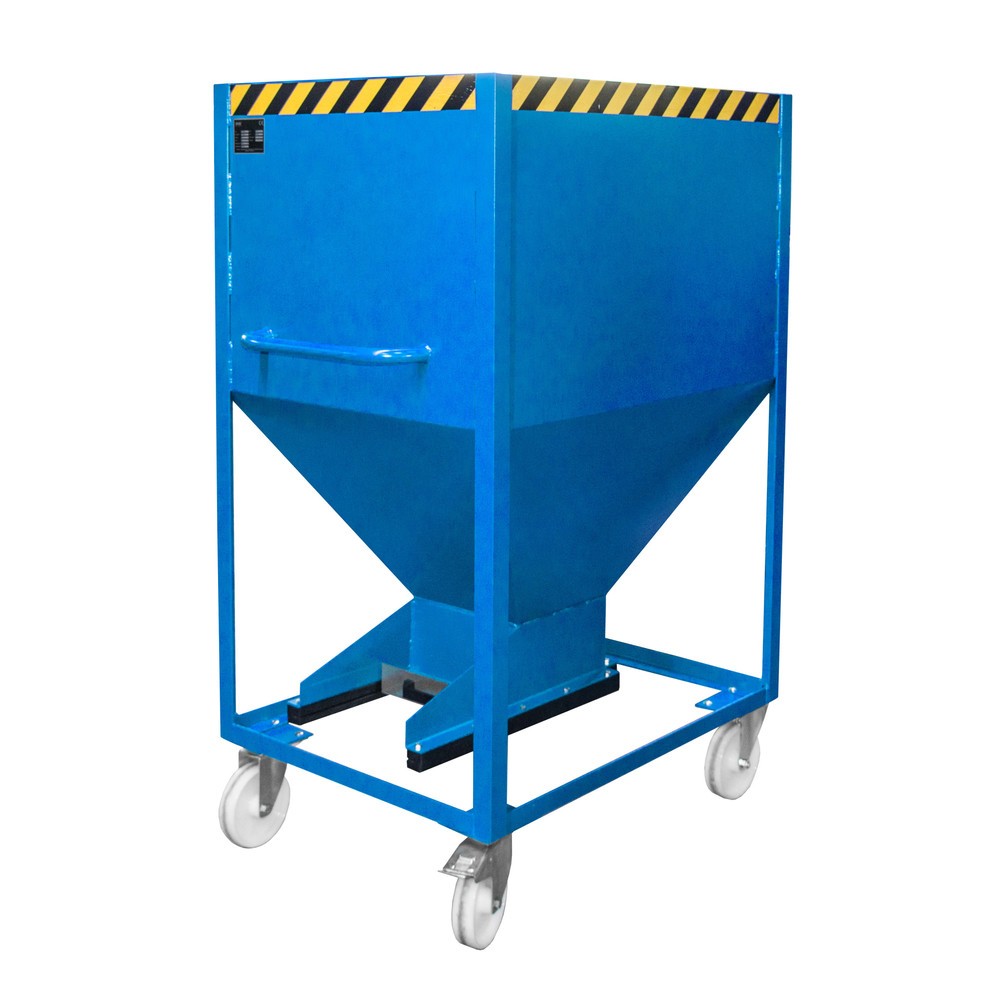 Bauer® Recipientes de silo, para materiales a granel de grano fino, pintados, volumen 0,6 m³, RAL 5012 azul luminoso