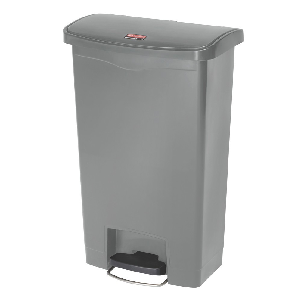 Número de imagen del producto 1: Cubo de residuos Rubbermaid Slim Jim® con pedal en el lado ancho, plástico, 50 l, gris