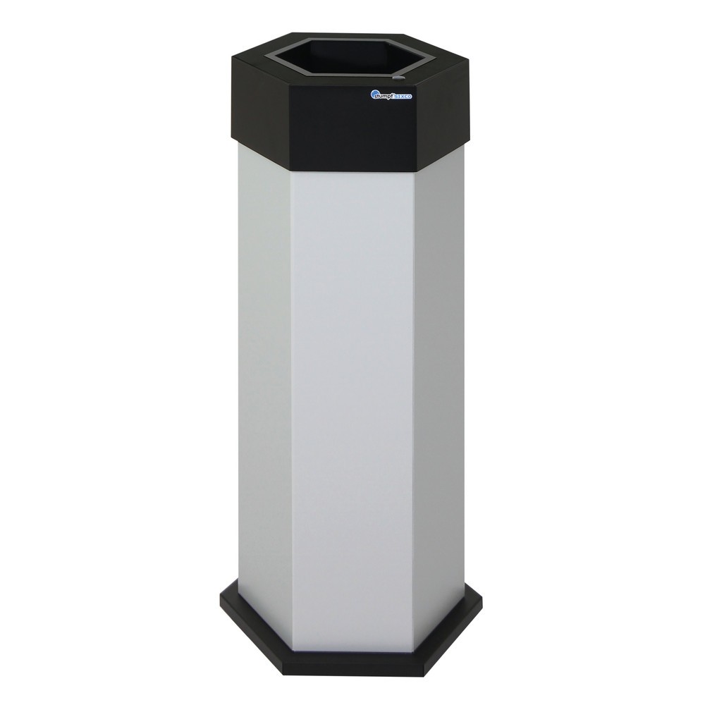 Cubo de residuos stumpf® Sixco 1 smart gris claro