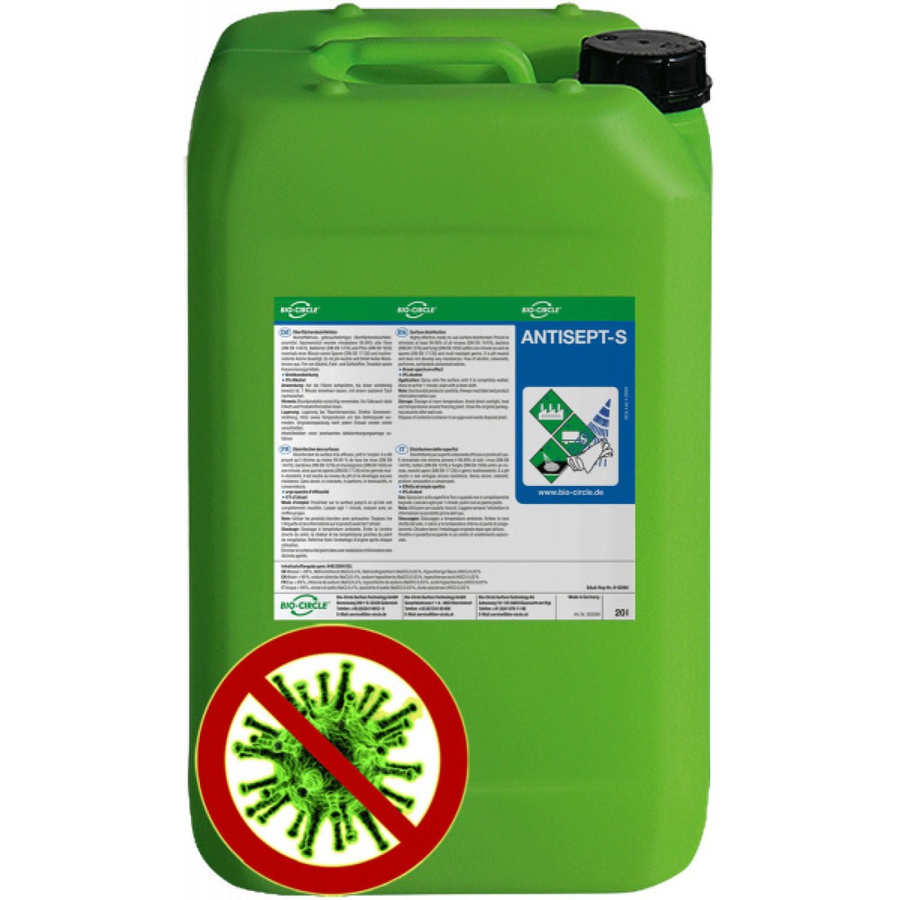 Desinfectante de superficie BIO-CIRCLE ANTISEPT-S, bidón 20L