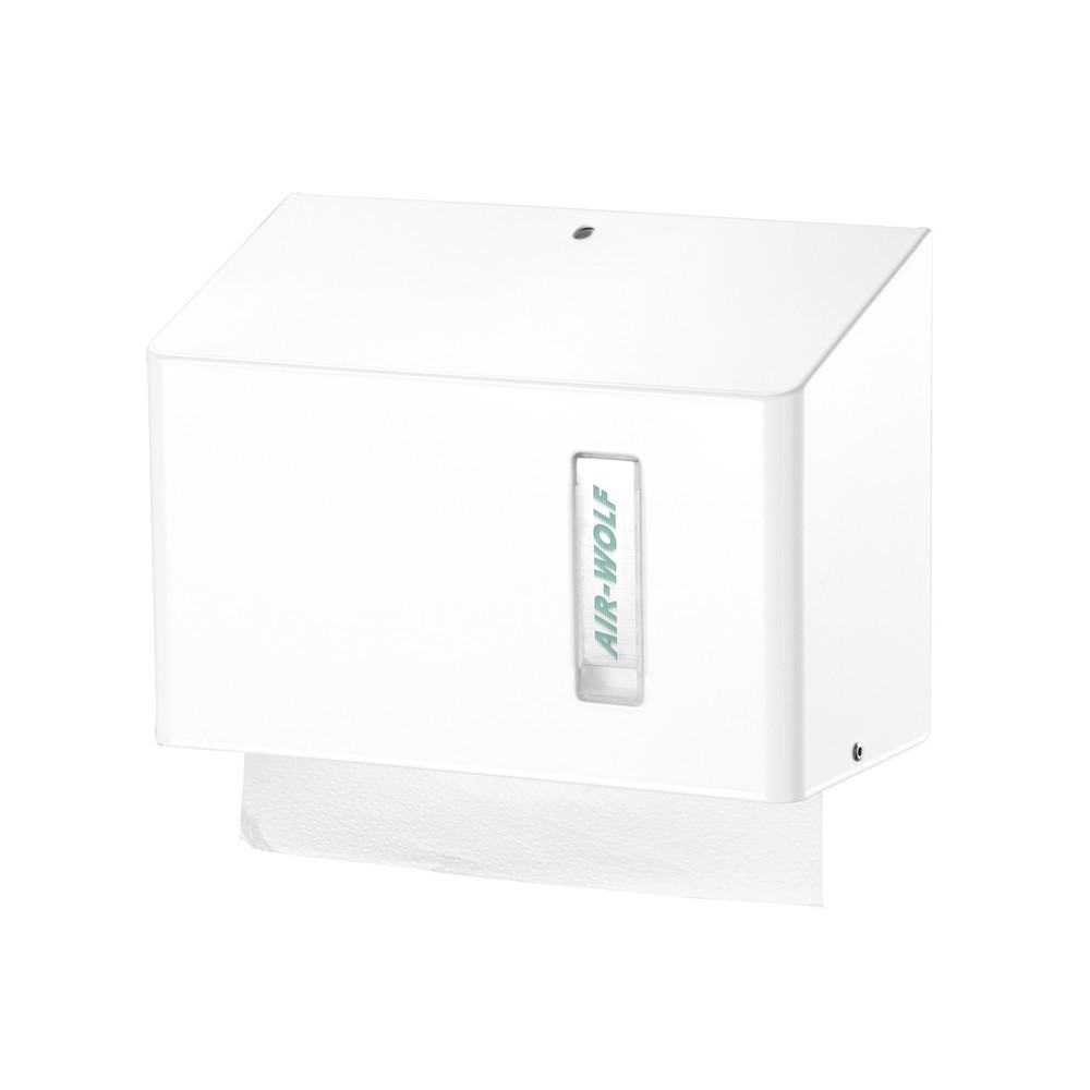 Dispensador de toallas de papel Air-Wolf para unas 300 toallas de papel, serie Omega, blanco