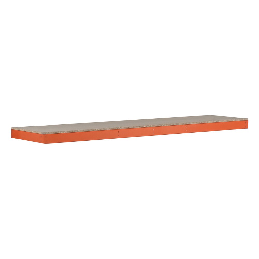 estantería ancha SCHULTE con aglomerado, 1,536 x 926 mm de ancho, naranja