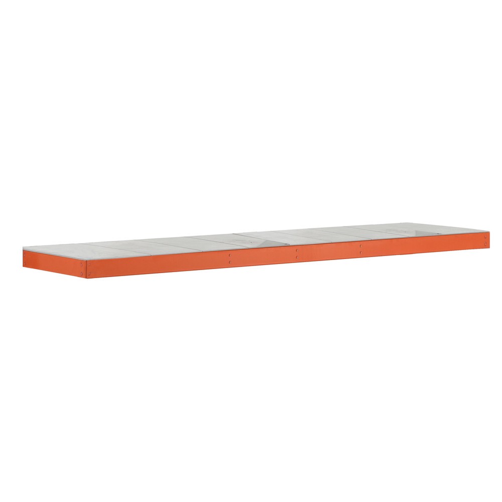 estante intermedio para rack ancho SCHULTE, con paneles de acero, An x F 1.536 x 621 mm, naranja