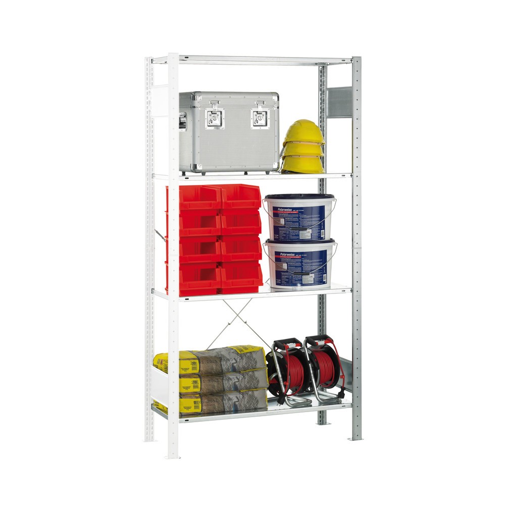 SCHULTE módulo adicional carga por estante - Estante para estantería de 150 kg, galvanizado, alto H x An x F, 2.000 x 1.000 x 400 mm