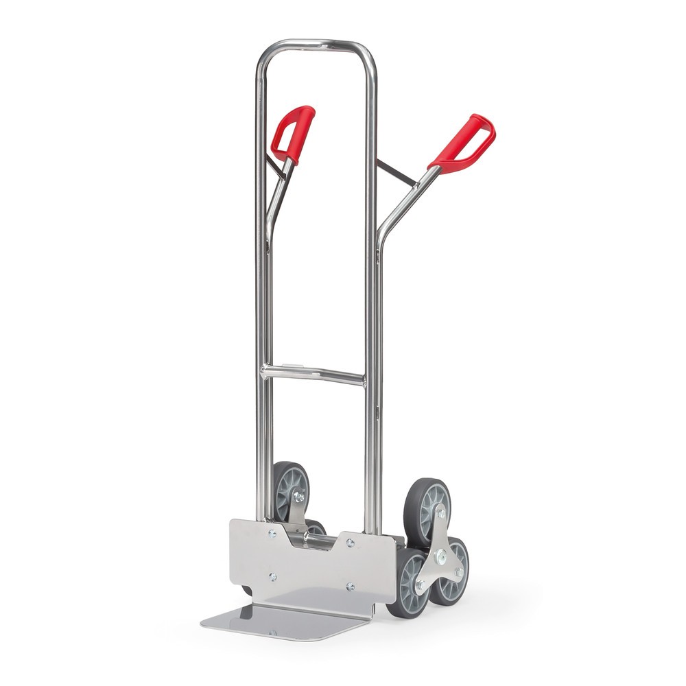 Fetra® - Carcarro para escaleras (rueda brazos, 200 kg, capacidad de carga, 320 An x F 250 mm, aluminio)