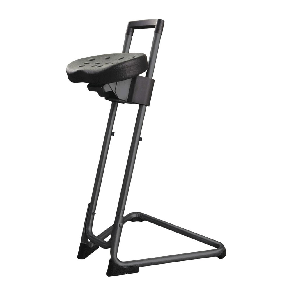 HEMMDAL Apoyo isquiático, asiento de confort basculante e inclinable de PU, altura de asiento de 600-850 mm, negro