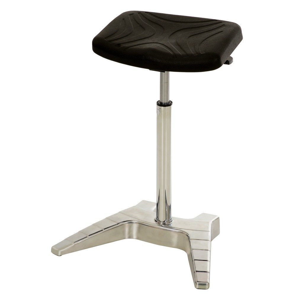 Soporte XXL de pie HEMMDAL , asiento de PU extraancho y asa de transporte, altura de asiento de 700-880 mm