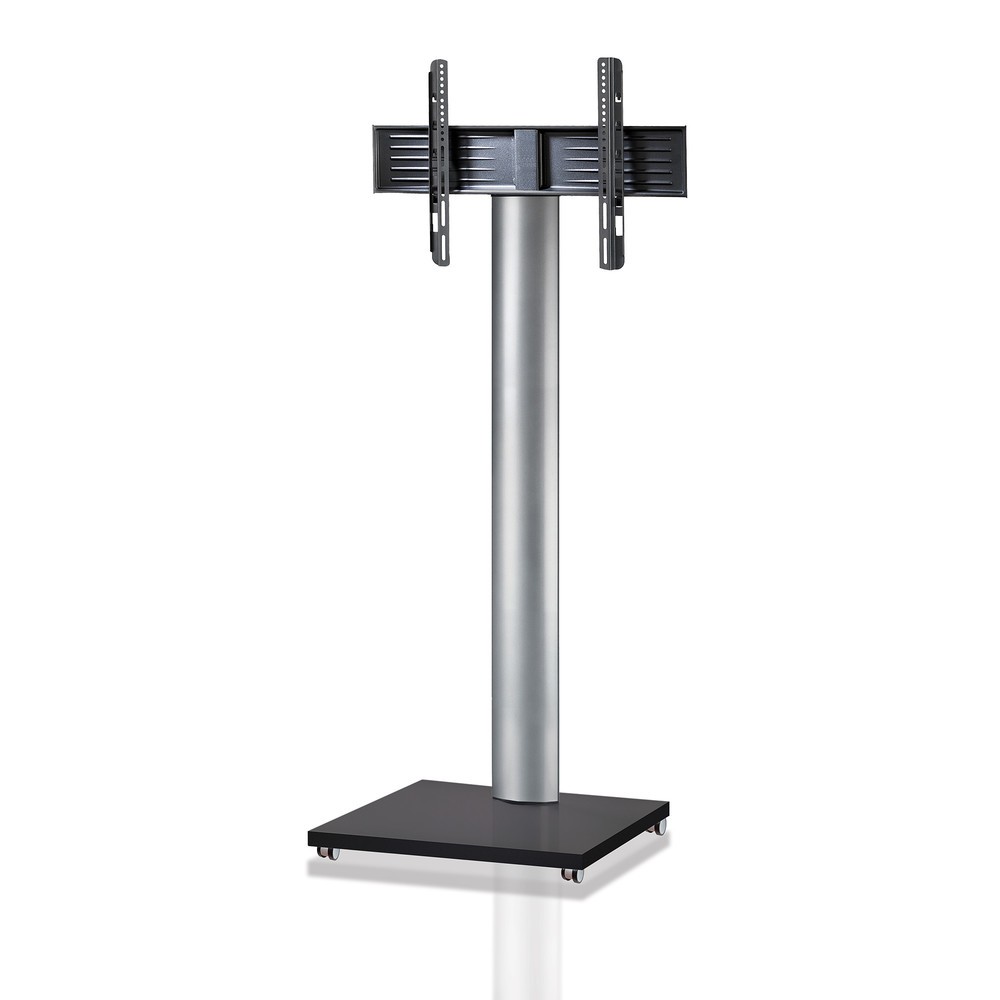 Soporte vertical de TV Onu con ruedas, plateado