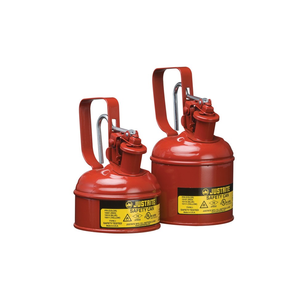 Justrite - Contenedor de seguridad tipo I, mango de gatillo, color rojo, 0,5 L