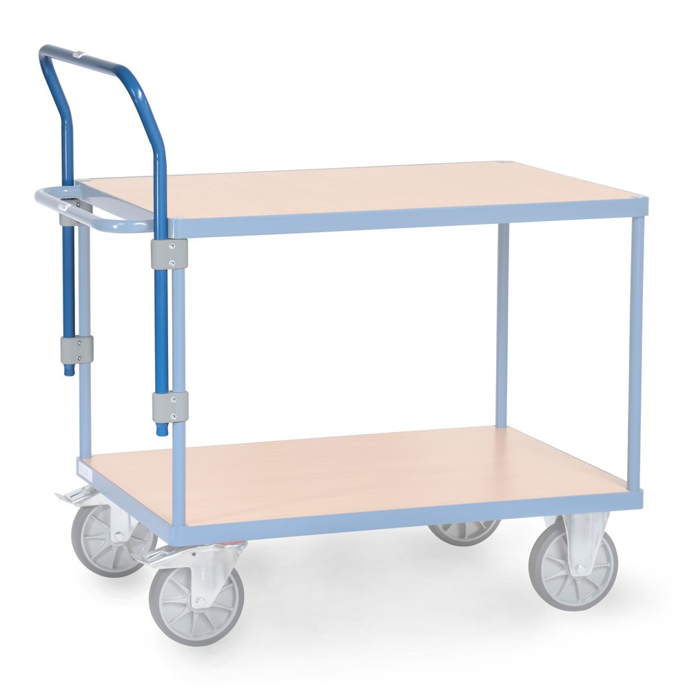 fetra® Trolley de mesa y montaje manillar de empuje ajustable en altura 705mm de ancho