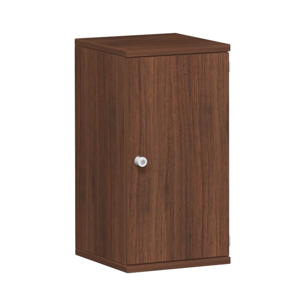 Mueble de oficina profesional, 2 OH, ancho 400 mm, puerta derecha, nogal