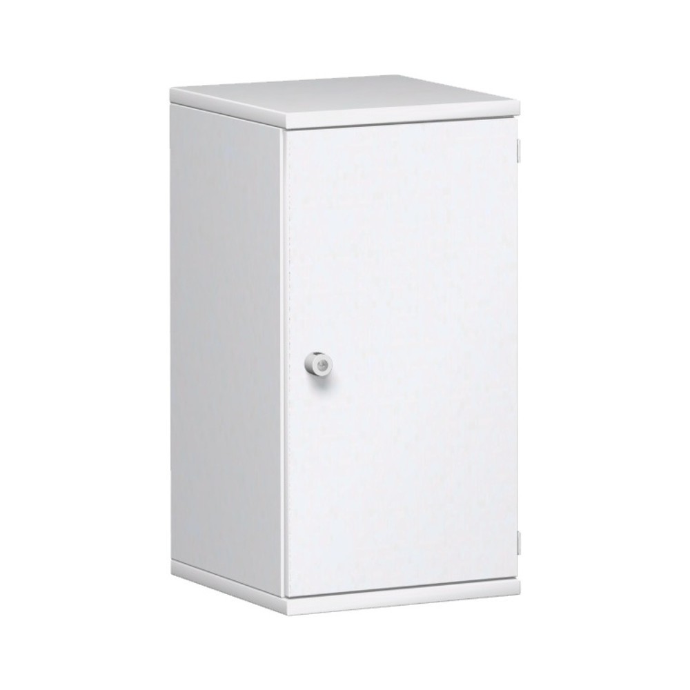 Mueble de oficina profesional, 2 OH, ancho 400 mm, puerta derecha, blanco