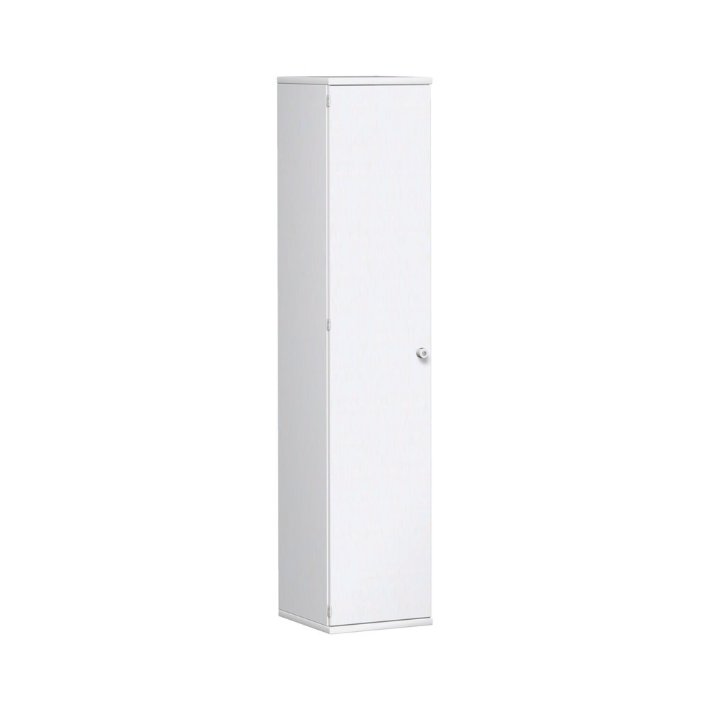 Mueble de oficina profesional, 5 OH, ancho 400 mm, puerta izquierda, blanco