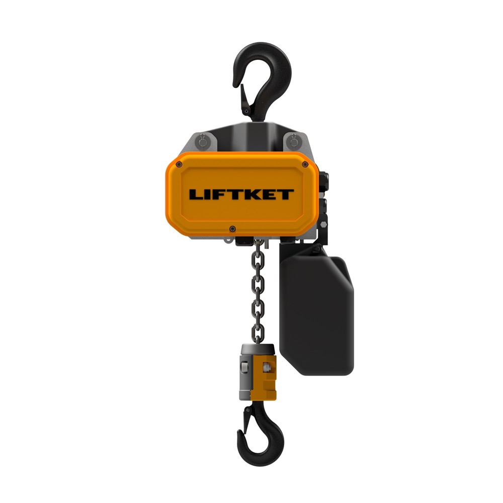 Polipasto eléctrico de cadena LIFTKET S-Line con suspensión de gancho, capacidad de carga 125 kg, 8/2 m/min