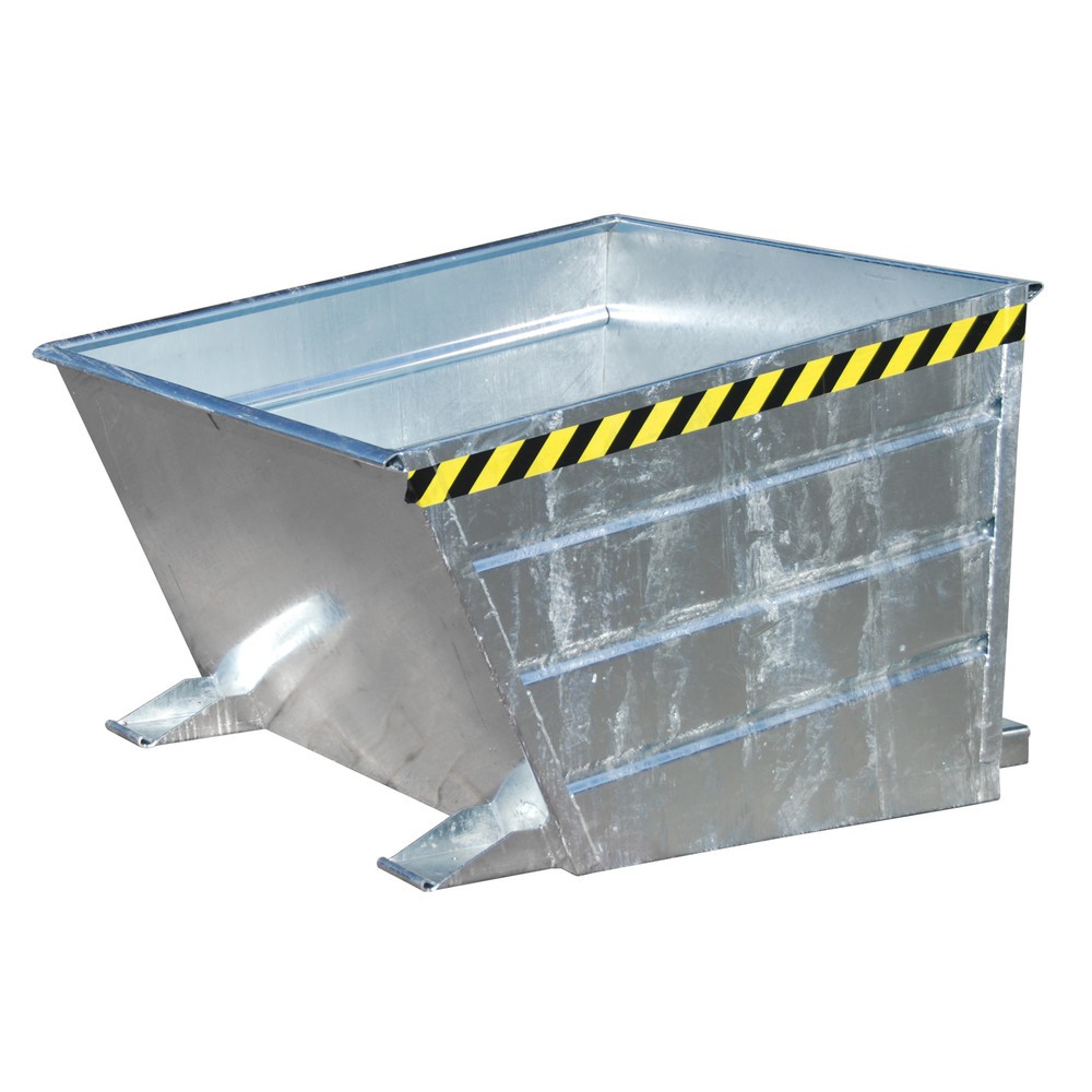 Recipiente de vuelco Bauer® compacto, galvanizado, CC 1.500 kg, volumen 1 m³