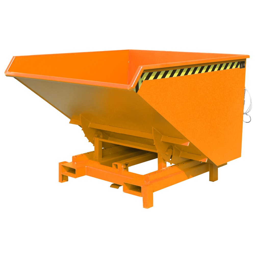 Bauer® Depósito de volquete de servicio pesado, capacidad de carga 4.000 kg, pintado, volumen 2.1 m³, RAL 2000 amarillo naranja