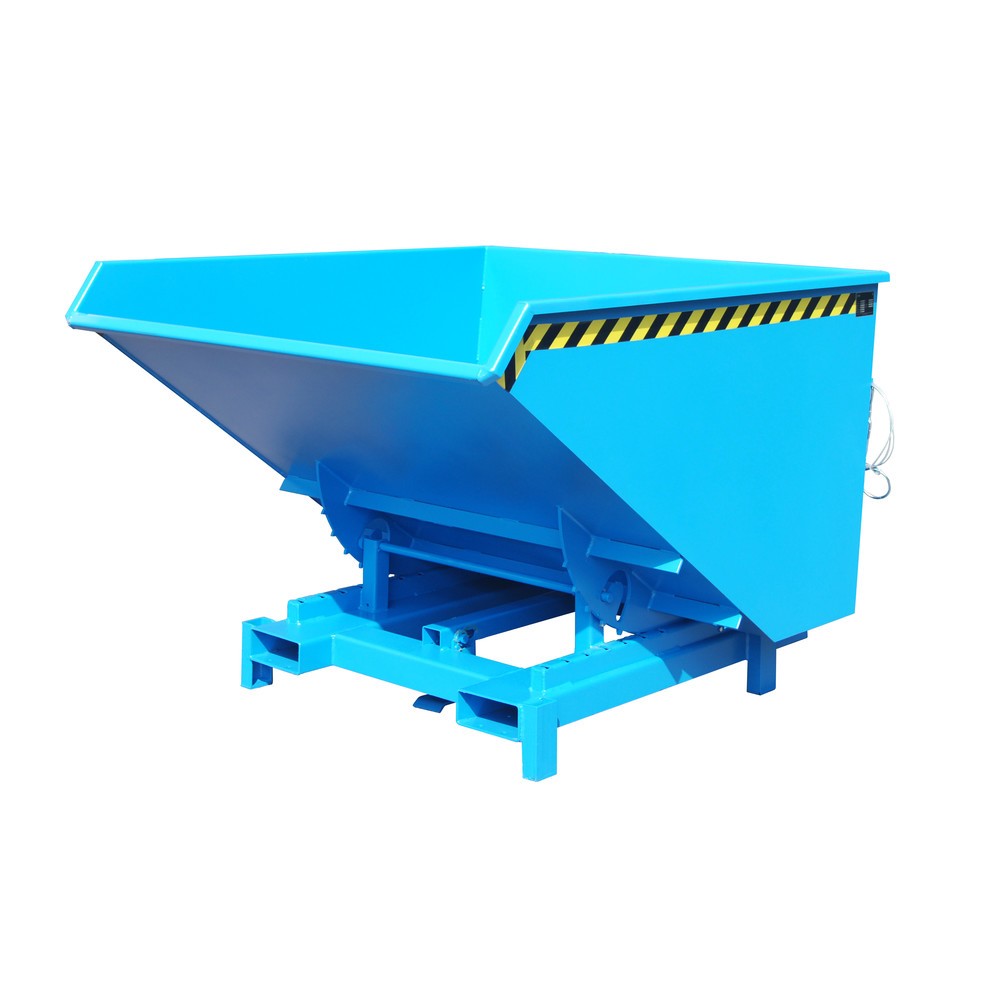 Bauer® Depósito de volquete de servicio pesado, capacidad de carga 4.000 kg, pintado, volumen 1,7 m³, RAL 5012 azul luminoso