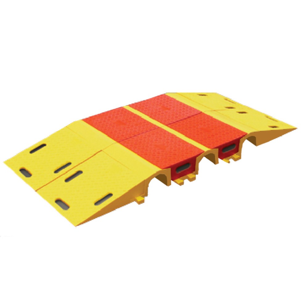 Salvamangueras Justrite® Diamondback®, elemento básico, LxA 260 x 410 mm, amarillo