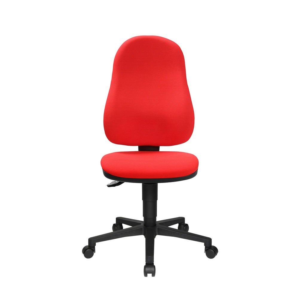 Silla de oficina giratoria Topstar® Point 60, asiento moldeado, rojo