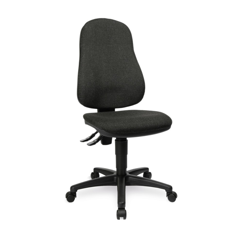 Silla de oficina giratoria Topstar® Point 70, el asiento protege la columna, gris antaracita