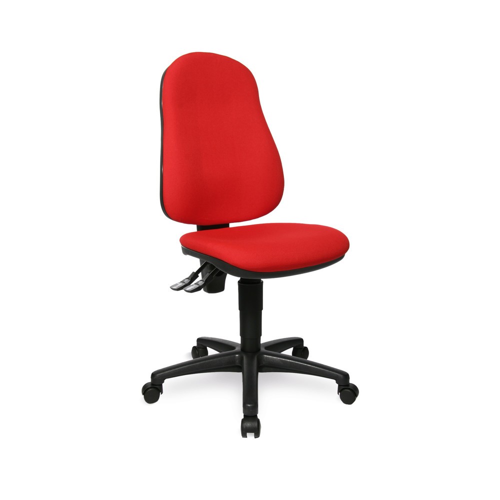 Silla de oficina giratoria Topstar® Point 70, asiento protege la columna, rojo