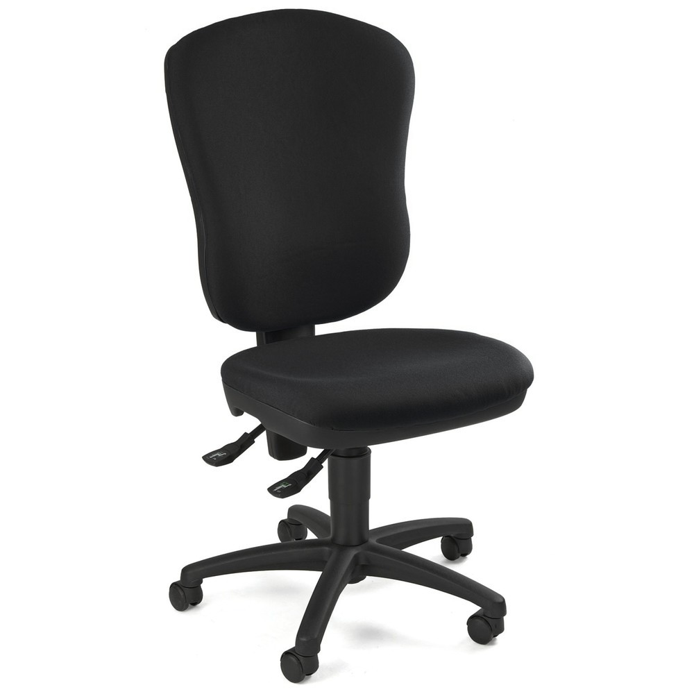 Silla de oficina giratoria Topstar® Point 80, respaldo alto, asiento moldeado, negro