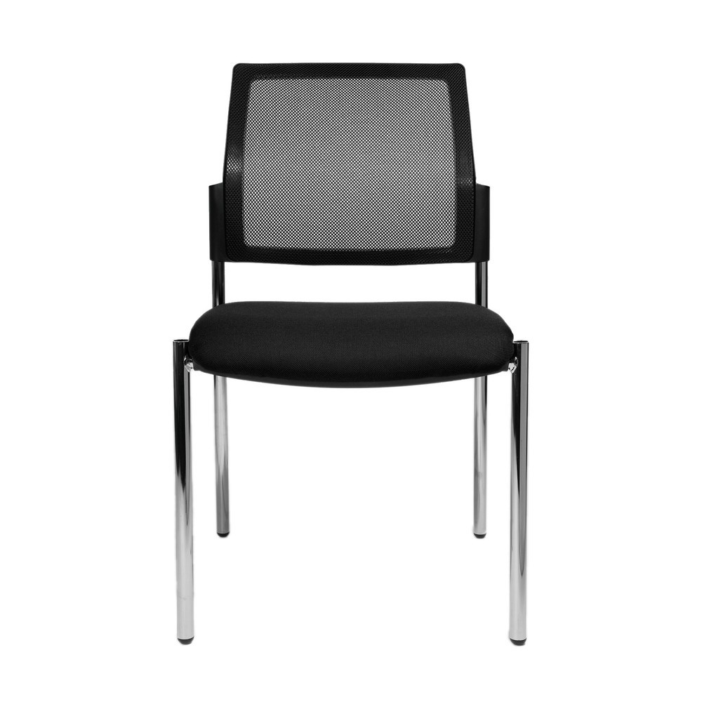 silla de visitas|sillón de visitas Topstar® BToB 10 con respaldo de malla y bastidor|chasis de 4 base|pie, negro