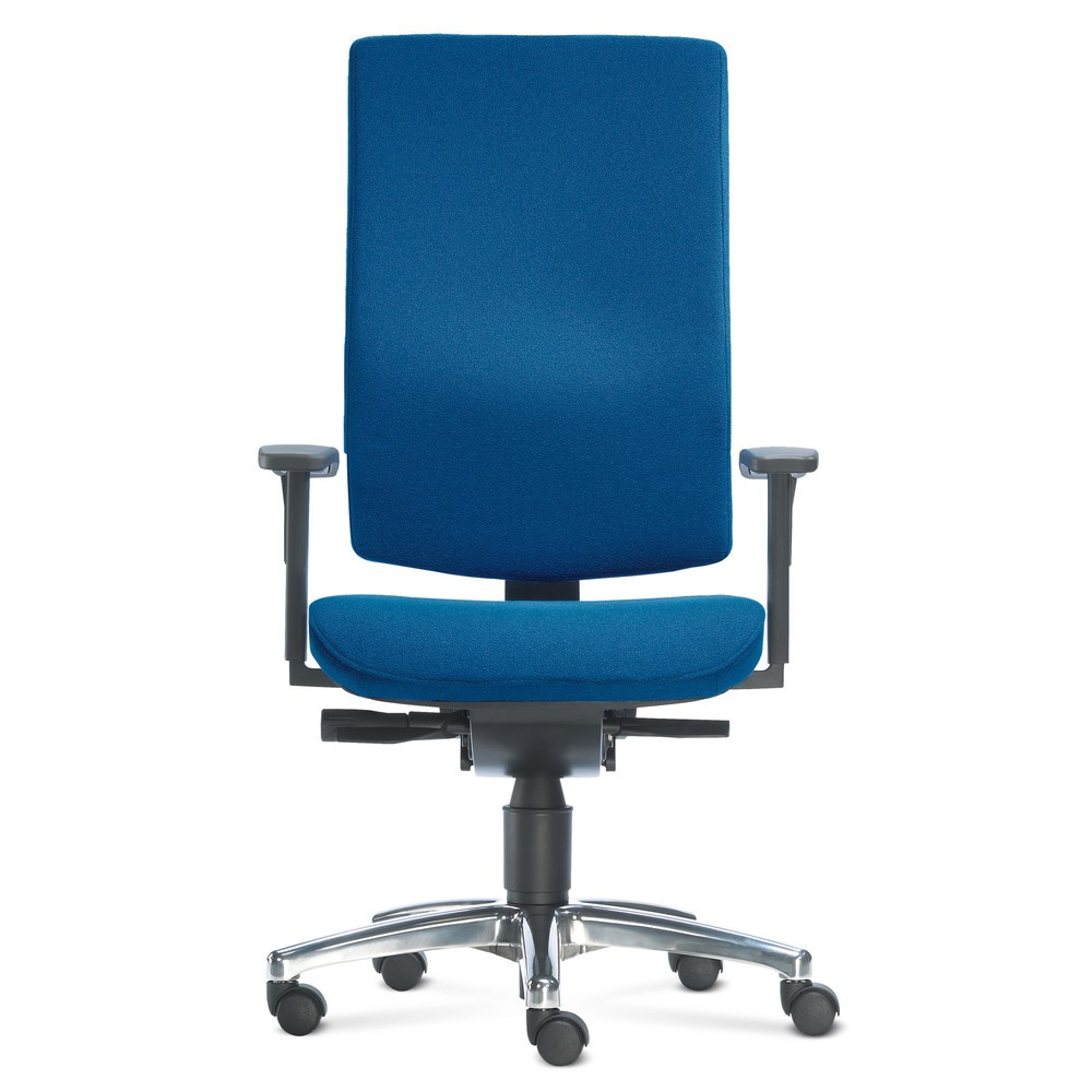 Silla giratoria de oficina CUBE, asiento de disco intervertebral, gris