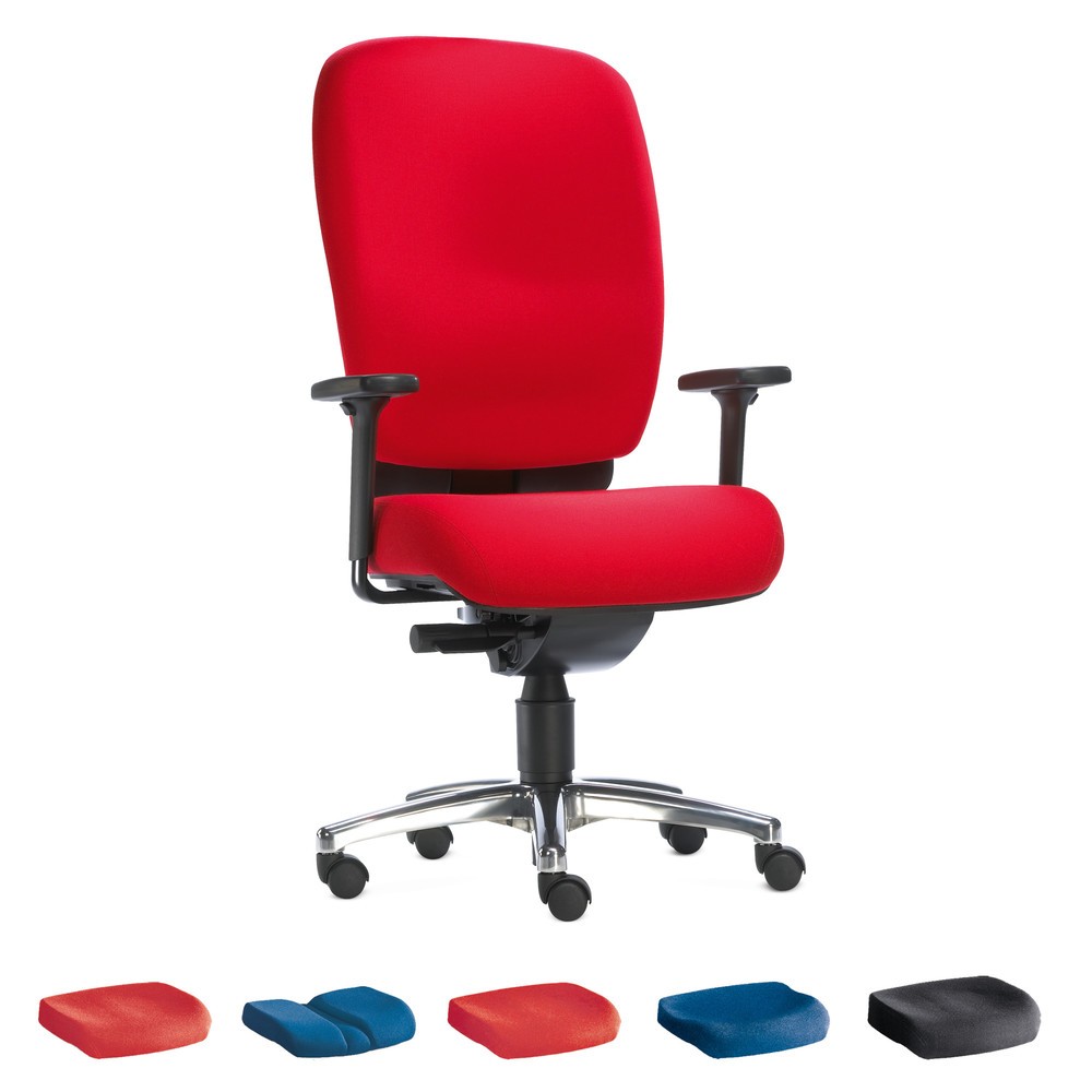 Silla giratoria de oficina PROFI, asiento XXL, azul