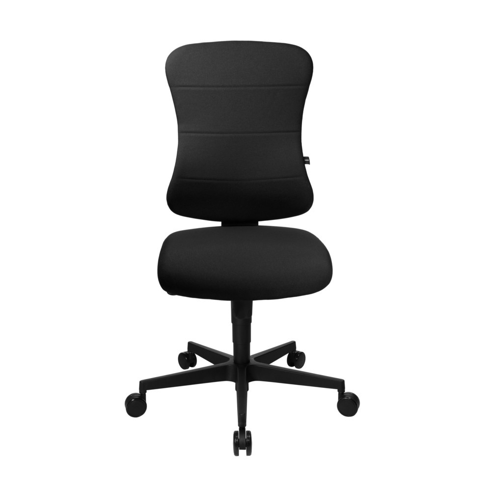 Ssilla de oficina giratoria Topstar® Art Comfort, color negro, sin reposabrazos