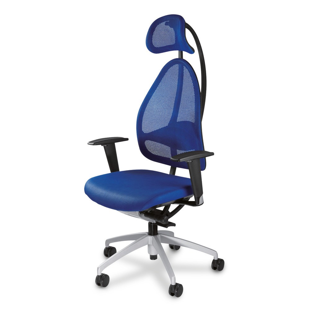 Silla operativa giratoria Topstar® Open Base 10, con reposacabezas, ergonómica, negra