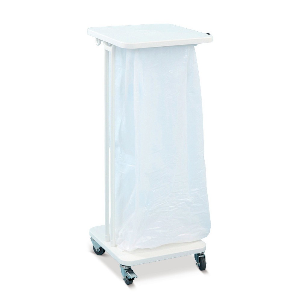 Soporte de sacos de basura Premium, 60 litros, con ruedas, sin tapa